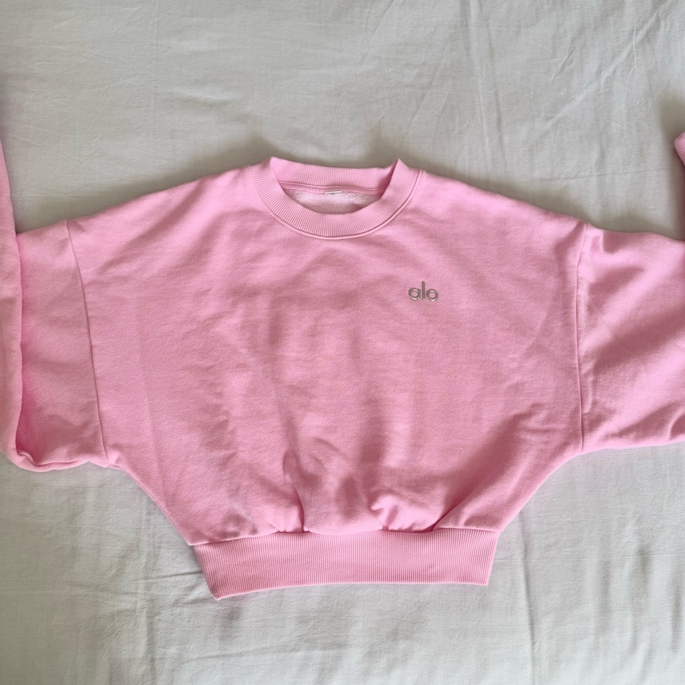 Pink Crop Crewneck - alo - Picture 8 of 15
